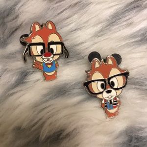 Nerdy Chip & Dale Disney Pins